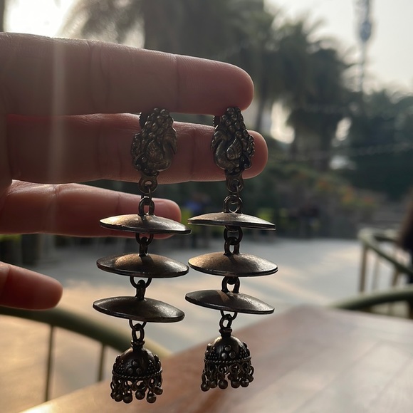 Boho silver earrings - Picture 2 of 5